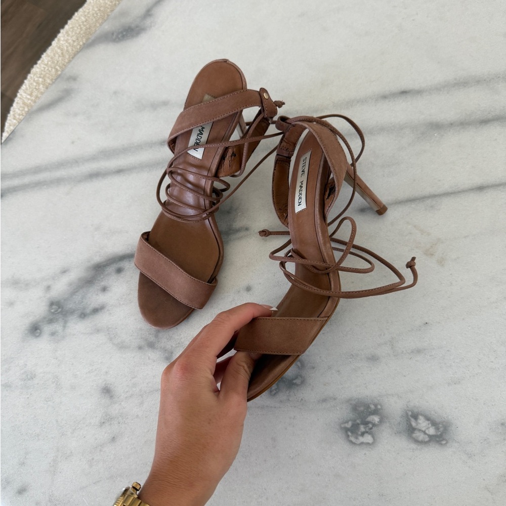 Steve Madden Tan Strappy Heels